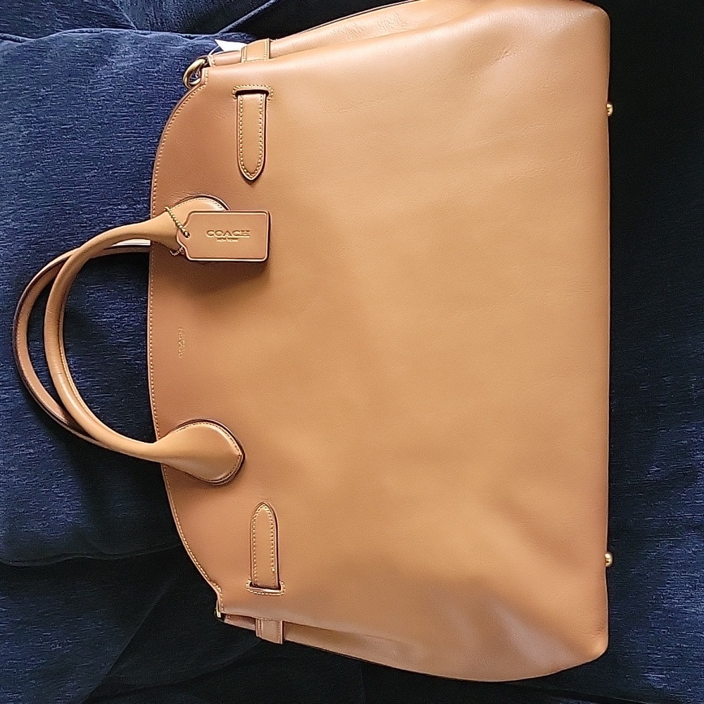 Coach Soft Empire Carryall Bag 48 NWT In Honey Brown - Picture 8 of 14